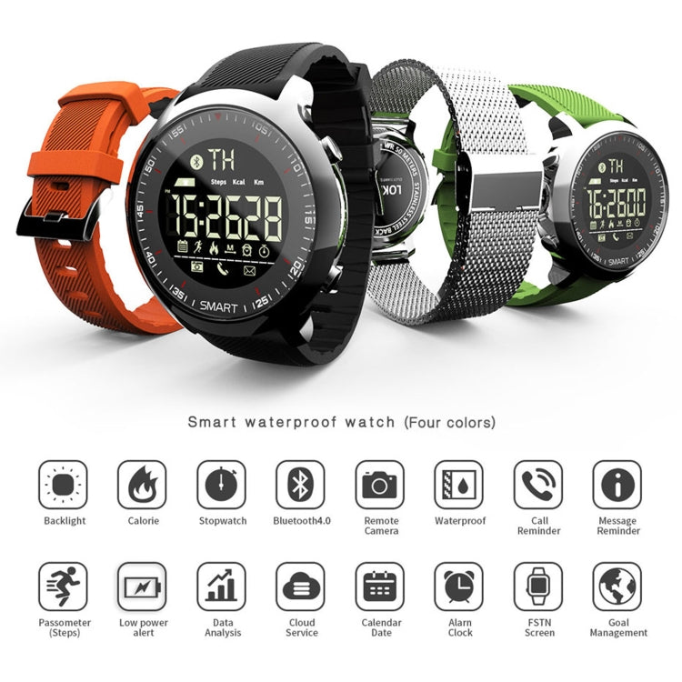 Lokmat MK18 1.1 inch Circle Screen IP68 Waterproof Smart Watch, Support Information Reminder / Remote Camera / Walking Motion Monitor(Orange) - Smart Watches by Lokmat | Online Shopping UK | buy2fix