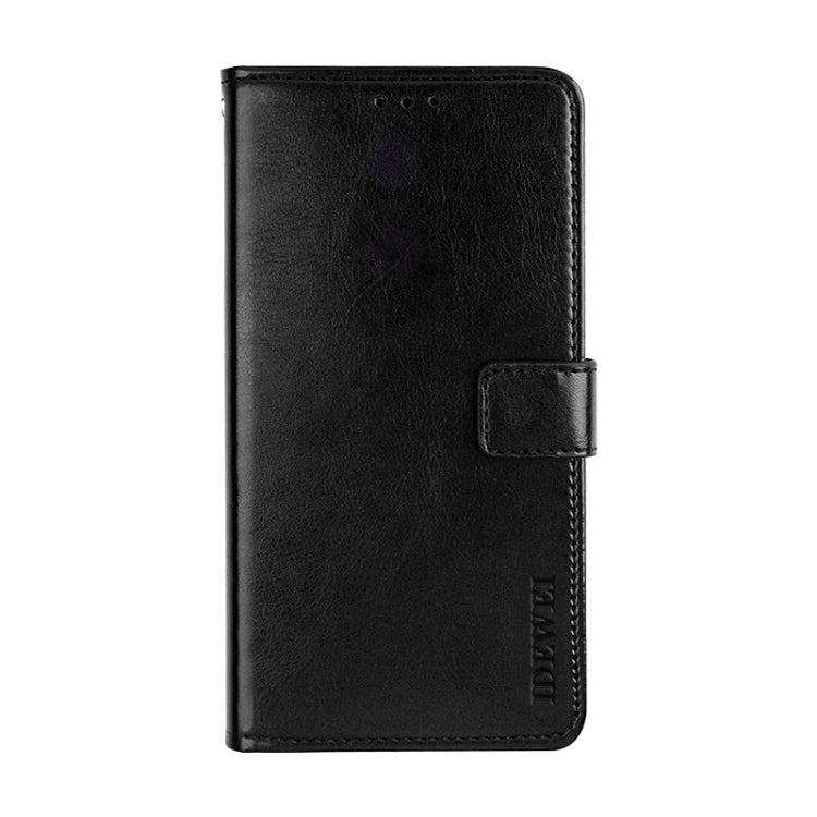 For Xiaomi Redmi Note 9T 5G idewei Crazy Horse Texture Horizontal Flip Leather Case with Holder & Card Slots & Wallet(Black) - Xiaomi Cases by idewei | Online Shopping UK | buy2fix