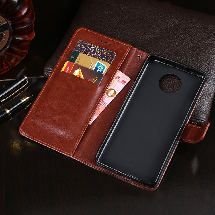 For Xiaomi Redmi Note 9T 5G idewei Crazy Horse Texture Horizontal Flip Leather Case with Holder & Card Slots & Wallet(Black) - Xiaomi Cases by idewei | Online Shopping UK | buy2fix