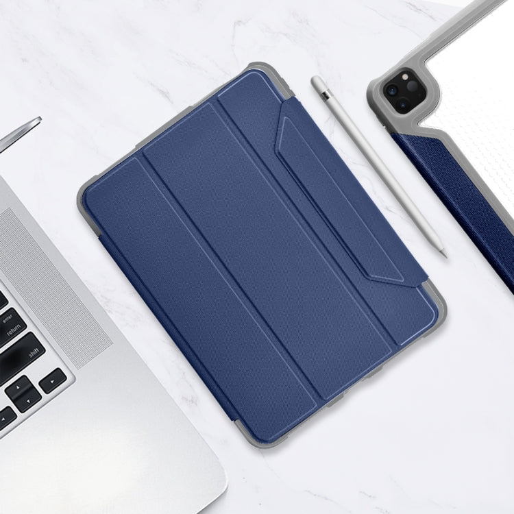 Mutural Yagao Series PC Horizontal Flip Leather Case with Holder & Pen Slot For iPad Air 2022 / 2020 10.9(Blue) - iPad Air (2022) / (2020) 10.9 Cases by Mutural | Online Shopping UK | buy2fix