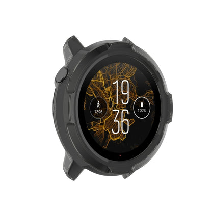 For Suunto 7 Half Coverage Hollowed TPU Protective Case(Transparent Black) - Smart Wear by buy2fix | Online Shopping UK | buy2fix