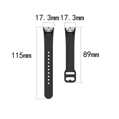For Samsung Galaxy Fit SM-R370 Silicone Steel Shrapnel Black Buckle Watch Band(Black) - Smart Wear by buy2fix | Online Shopping UK | buy2fix