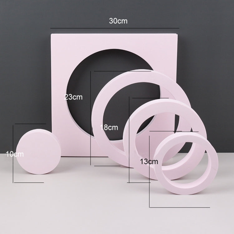 Round Combo Kits Geometric Cube Solid Color Photography Photo Background Table Shooting Foam Props (Pink) -  by buy2fix | Online Shopping UK | buy2fix