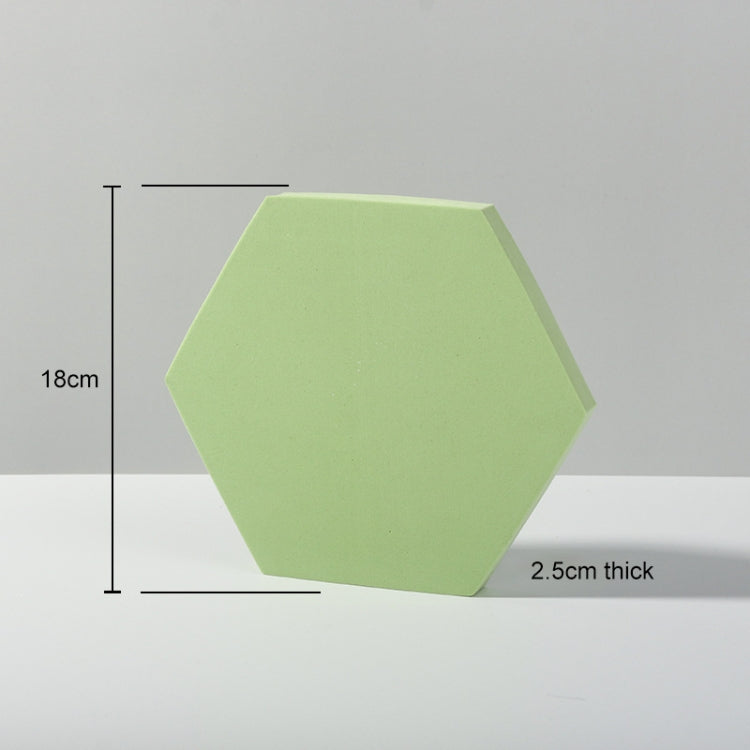 18 x 2cm Hexagon Geometric Cube Solid Color Photography Photo Background Table Shooting Foam Props (Green) - Camera Accessories by buy2fix | Online Shopping UK | buy2fix