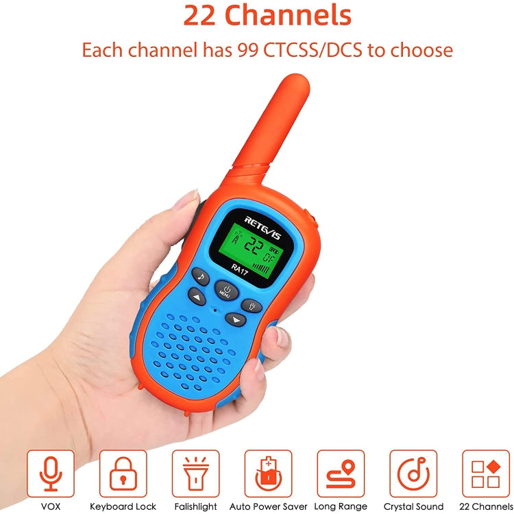 3 PCS / Set RETEVIS RA17 0.5W US Frequency 22CHS License-free Children Handheld Walkie Talkie - Children by RETEVIS | Online Shopping UK | buy2fix