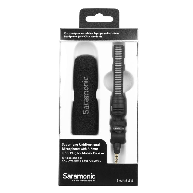 Saramonic SmartMic5S Super-long Unidirectional Microphone for 3.5mm TRRS Mobile Devices - Consumer Electronics by Saramonic | Online Shopping UK | buy2fix