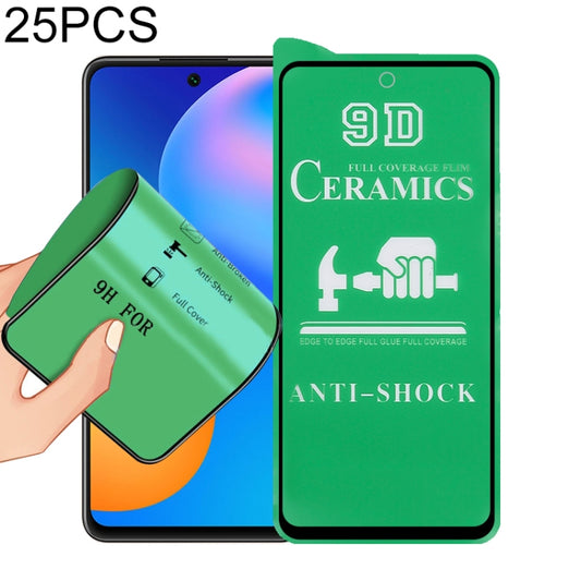 For Huawei P smart 2021 25 PCS 9D Full Screen Full Glue Ceramic Film - Huawei Tempered Glass by PINWUYO | Online Shopping UK | buy2fix