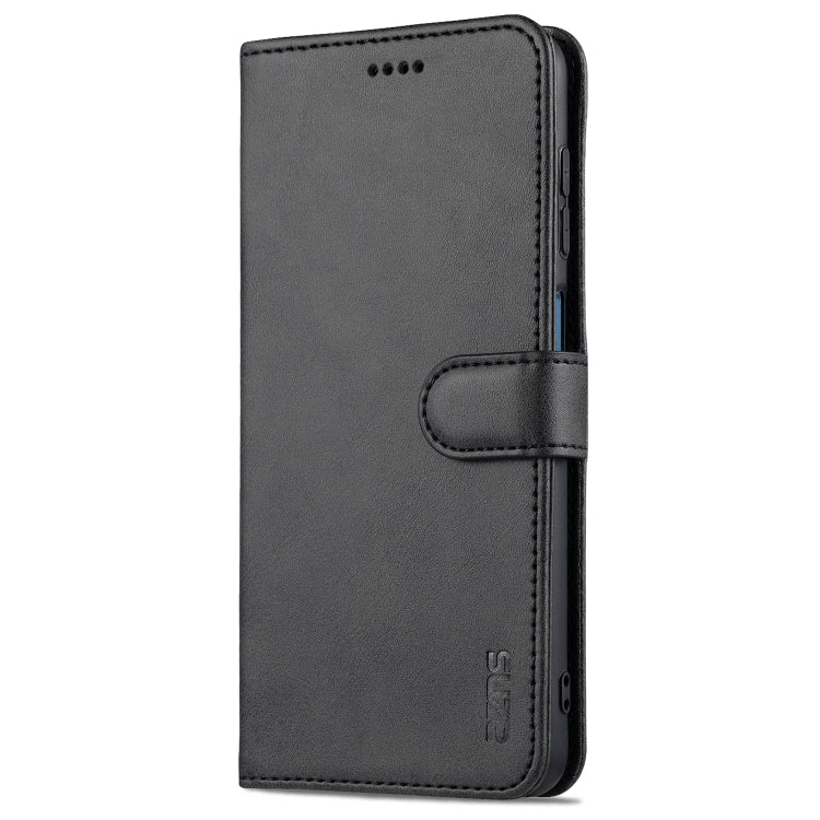 For Samsung Galaxy A12 5G AZNS Skin Feel Calf Texture Horizontal Flip Leather Case with Card Slots & Holder & Wallet(Black) - Galaxy Phone Cases by AZNS | Online Shopping UK | buy2fix