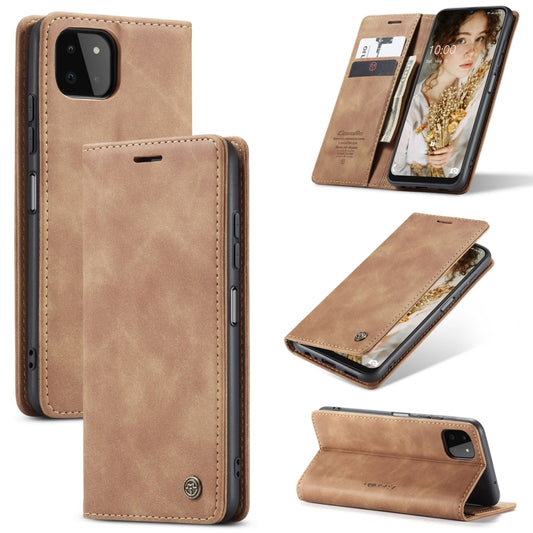 For Samsung Galaxy A22 5G CaseMe 013 Multifunctional Horizontal Flip Leather Case with Card Slot & Holder & Wallet(Brown) - Galaxy Phone Cases by CaseMe | Online Shopping UK | buy2fix