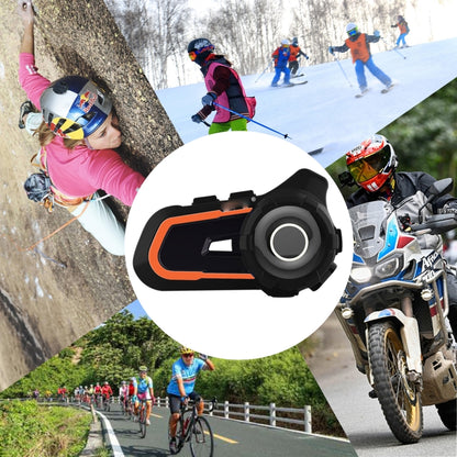 WUPP CS-1412B1 Bluetooth 5.1 S2 Motorcycle Helmet Full Duplex Bluetooth Intercom Headset Earphone(Orange) - Consumer Electronics by buy2fix | Online Shopping UK | buy2fix