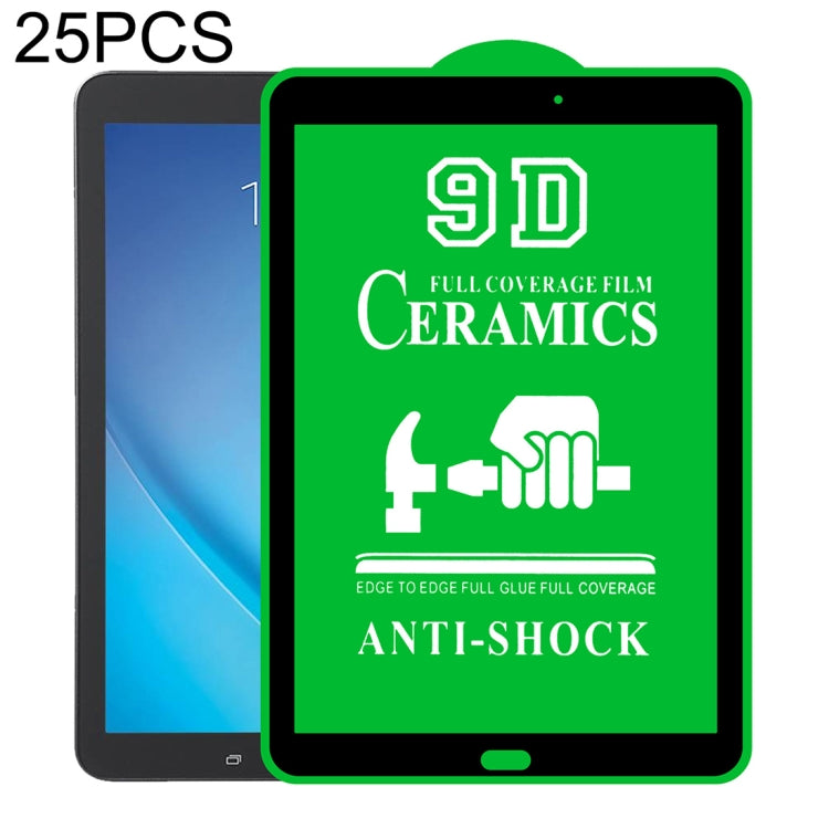 For Samsung Galaxy Tab E 9.6 T560/T561 25 PCS 9D Full Screen Full Glue Ceramic Film - For Samsung Tab by buy2fix | Online Shopping UK | buy2fix