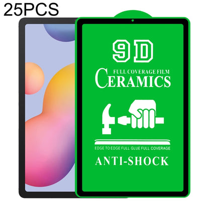 For Samsung Galaxy Tab S6 Lite 10.4 inch P610/P615 25 PCS 9D Full Screen Full Glue Ceramic Film - For Samsung Tab by buy2fix | Online Shopping UK | buy2fix