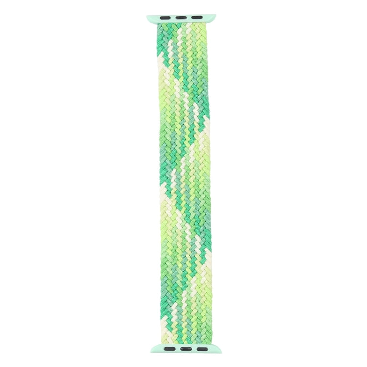 Single Loop Weaving Nylon Watch Band, Size: L 155mm For Apple Watch Series 9&8&7 41mm / SE 3&SE 2&6&SE&5&4 40mm / 3&2&1 38mm(Lime) - Watch Bands by buy2fix | Online Shopping UK | buy2fix