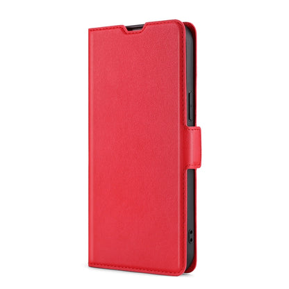 For iPhone XR Ultra-thin Voltage Side Buckle PU + TPU Horizontal Flip Leather Case with Holder & Card Slot(Red) - More iPhone Cases by buy2fix | Online Shopping UK | buy2fix