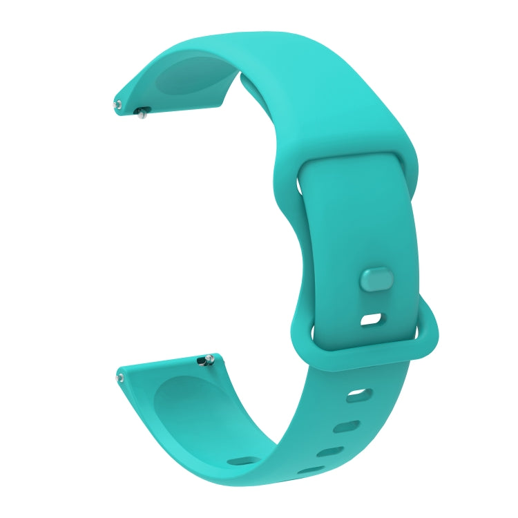 22mm For Apex 46mm /  Apex Pro / Ticwatch Pro 3 Universal Inner Back Buckle Perforation Silicone Watch Band(Mint Green) - Watch Bands by buy2fix | Online Shopping UK | buy2fix