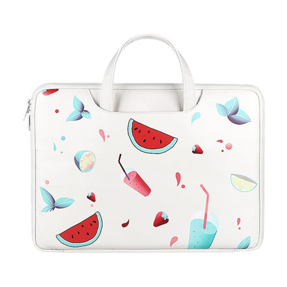 ST01KT Lightweight PU Printed Laptop Bag, Size:14.1-15.4 inch(Watermelon) - 13.3 inch by buy2fix | Online Shopping UK | buy2fix