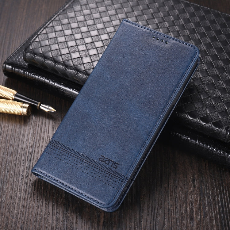 For Huawei P50 Pro AZNS Magnetic Calf Texture Horizontal Flip Leather Case with Card Slots & Holder & Wallet(Dark Blue) - Huawei Cases by AZNS | Online Shopping UK | buy2fix