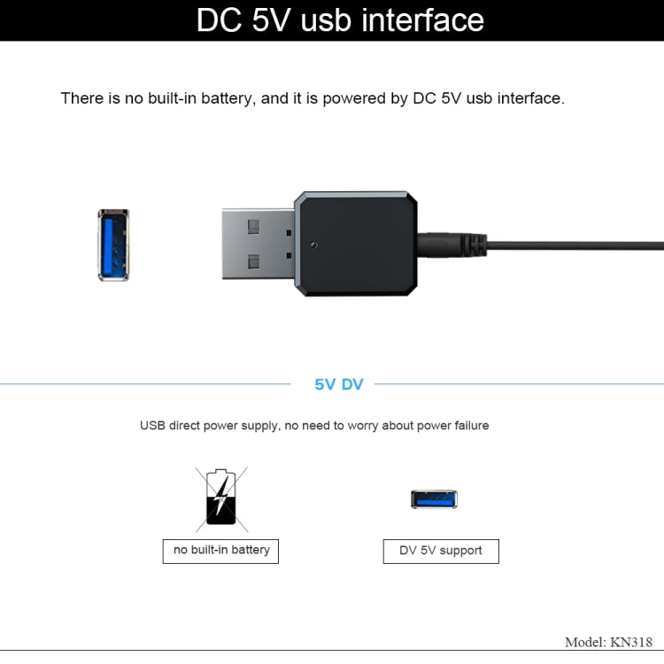 KN318 USB Bluetooth 5.1 Adapter Audio Receiver -  by buy2fix | Online Shopping UK | buy2fix