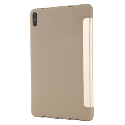 For Huawei MatePad 11 (2021) GEBEI Shockproof Horizontal Flip Leather Case with Three-folding Holder(Gold) - Huawei by GEBEI | Online Shopping UK | buy2fix