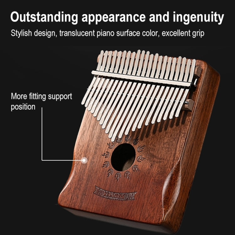 17 Tone Acacia Wood Thumb Piano Kalimba Musical Instruments(Coffee-Butterfly) - Keyboard Instruments by buy2fix | Online Shopping UK | buy2fix