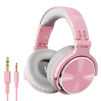 OneOdio Pro-10 Head-mounted Noise Reduction Wired Headphone with Microphone, Color:Pink - Multimedia Headset by OneOdio | Online Shopping UK | buy2fix