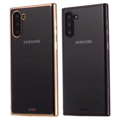 For Galaxy Note 10 GEBEI Plating TPU Shockproof Protective Case(Black) - Galaxy Phone Cases by GEBEI | Online Shopping UK | buy2fix