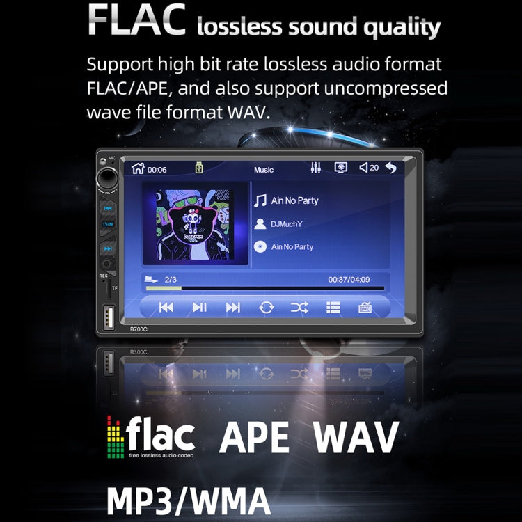 B700C HD 7 inch Universal Car MP5 Player with Carplay, Support FM & Bluetooth & TF Card - In Car by buy2fix | Online Shopping UK | buy2fix