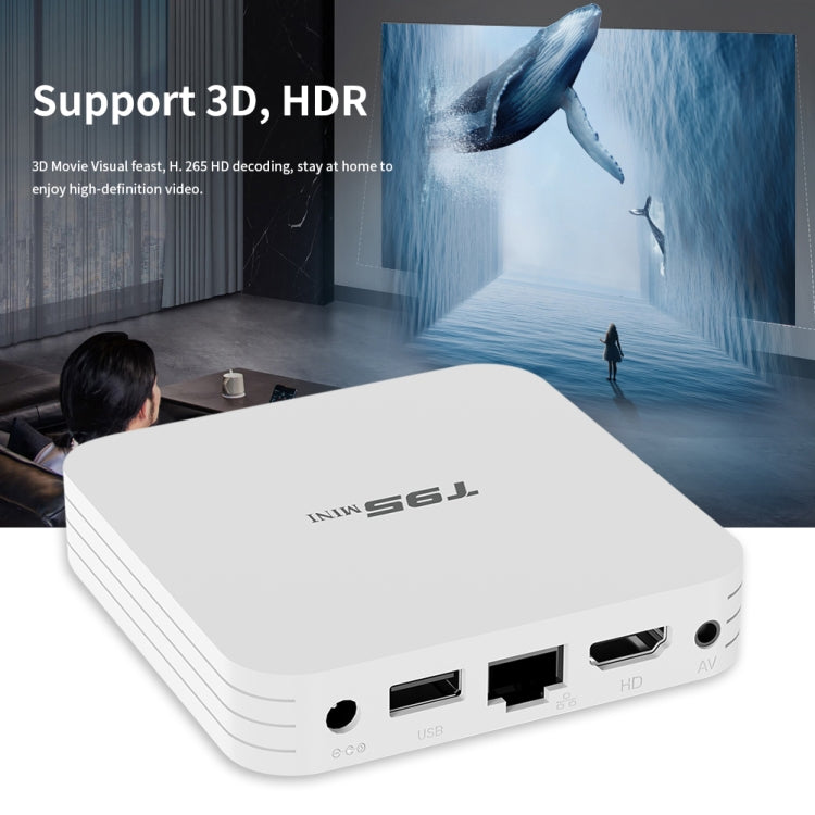 T95MINI 4K HD Network TV Set Top Box, Android 10.0, Allwinner H313 Quad Core 64-bit Cortex-A53, 1GB + 8GB, Support 2.4G WiFi, HDMI, AV, LAN, USB 2.0, EU Plug - Consumer Electronics by buy2fix | Online Shopping UK | buy2fix