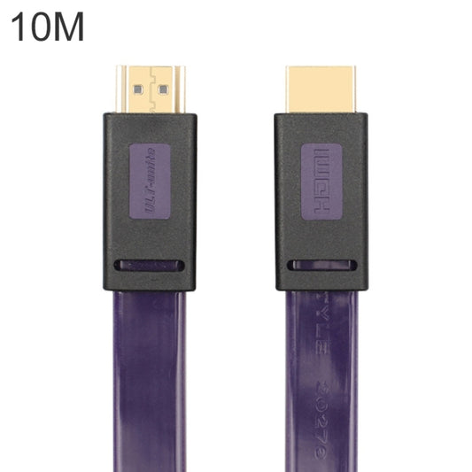 ULT-unite 4K Ultra HD Gold-plated HDMI to HDMI Flat Cable, Cable Length:10m(Transparent Purple) - Cable by ult-unite | Online Shopping UK | buy2fix