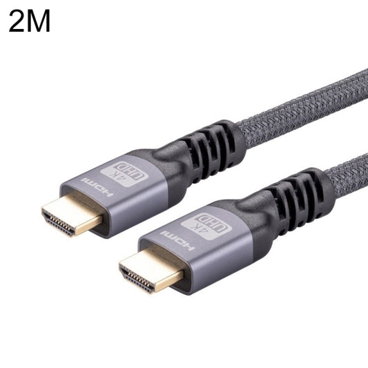 HDMI 2.0 Male to HDMI 2.0 Male 4K Ultra-HD Braided Adapter Cable, Cable Length:2m(Grey) - Cable by buy2fix | Online Shopping UK | buy2fix