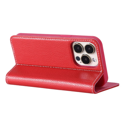 For iPhone 13 GEBEI PU+TPU Horizontal Flip Protective Case with Holder & Card Slots(Rose Red) - iPhone 13 Cases by GEBEI | Online Shopping UK | buy2fix