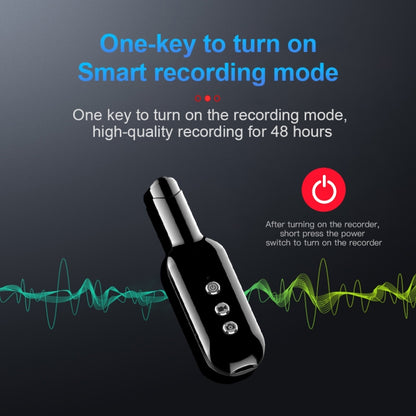 D3 AI Smart High-definition Noise Reduction Voice Recorder, Capacity:64GB(Black) - Security by buy2fix | Online Shopping UK | buy2fix