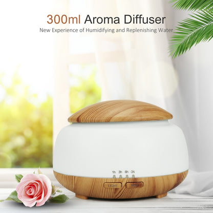 Wood Grain Humidifier Air Purifier Ultrasonic Atomization Household Aromatherapy Machine with Colorful LED Light Automatic Alcohol Sprayer, Plug Specification:UK Plug(Dark Brown) - Home & Garden by buy2fix | Online Shopping UK | buy2fix