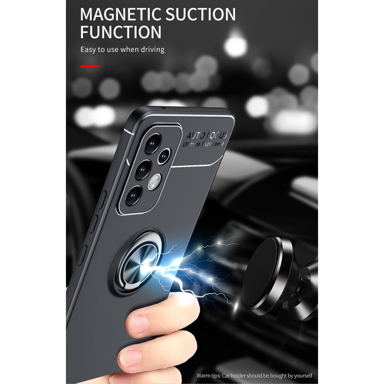 For Samsung Galaxy A53 5G Metal Ring Holder 360 Degree Rotating TPU Phone Case(Black) - Samsung Accessories by buy2fix | Online Shopping UK | buy2fix