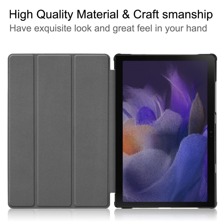 For Samsung Galaxy Tab A8 2021 Painted Leather Tablet Case with 3-Fold Holder(Starry Sky) - Samsung Accessories by buy2fix | Online Shopping UK | buy2fix