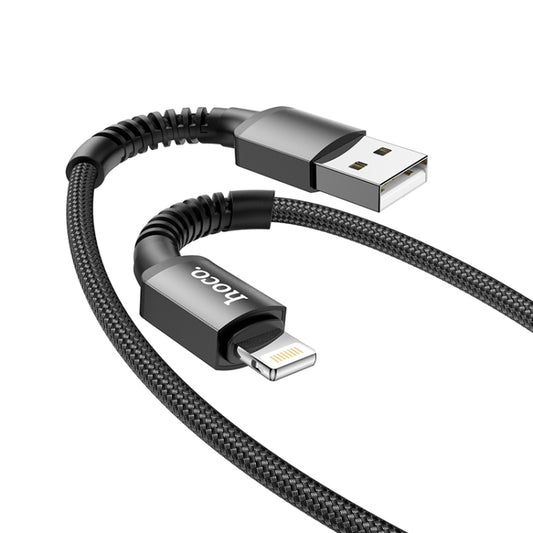 hoco X71 Especial 2.4A USB to 8 Pin Charging Data Cable for iPhone, iPad(Black) - Normal Style Cable by hoco | Online Shopping UK | buy2fix