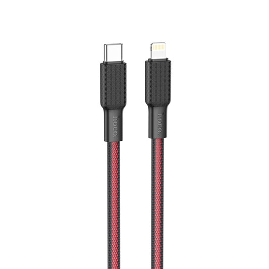 hoco X69 8 Pin Jaeger PD Charging Data Cable, Length: 1m(Black Red) - Normal Style Cable by hoco | Online Shopping UK | buy2fix