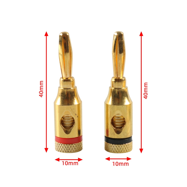 A6520 12 in 1 Car Gold-plated Red and Black 4mm Banana Head Audio Plug - In Car by buy2fix | Online Shopping UK | buy2fix