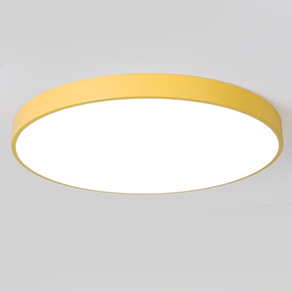 Macaron LED Round Ceiling Lamp, 3-Colors Light, Size:50cm(Yellow) - Hanging Light by buy2fix | Online Shopping UK | buy2fix