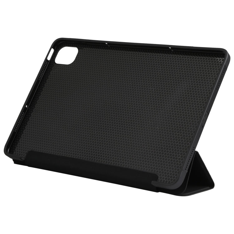 For Xiaomi Mi Pad 5 TPU Three-fold Leather Tablet Case(Black) - Xiaomi Accessories by buy2fix | Online Shopping UK | buy2fix