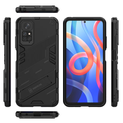 For Xiaomi Redmi Note 11 / Note 11S Global Punk Armor 2 in 1 PC + TPU Shockproof Phone Case with Invisible Holder(Black) - Xiaomi Accessories by buy2fix | Online Shopping UK | buy2fix