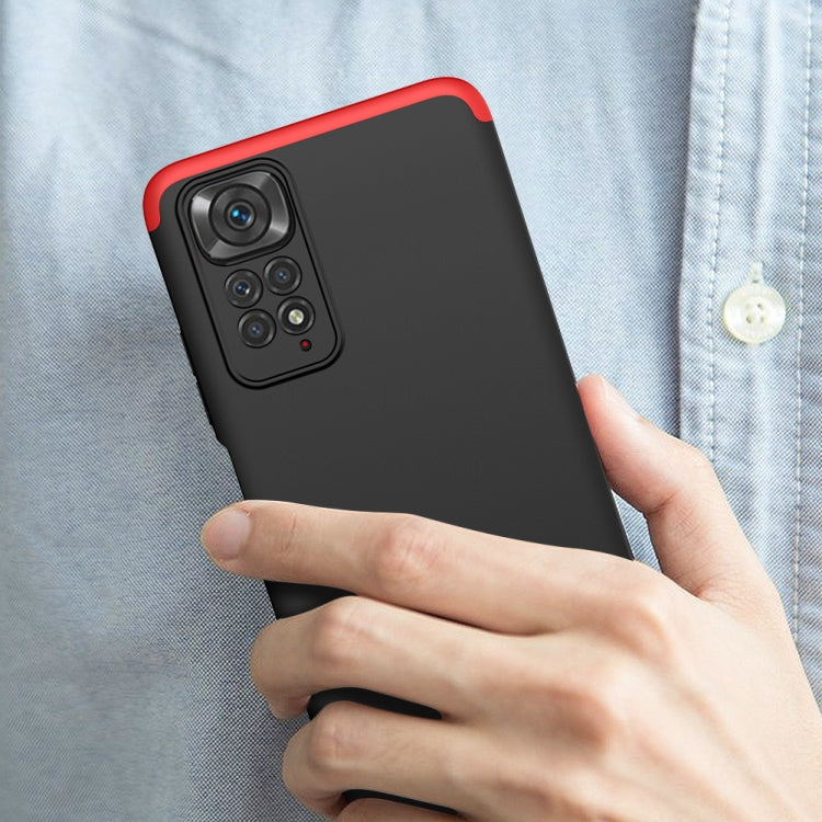 For Xiaomi Redmi Note 11S / 11 Global Version GKK Three Stage Splicing PC Phone Case(Black Red) - Xiaomi Cases by GKK | Online Shopping UK | buy2fix