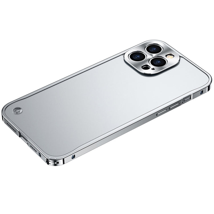 For iPhone 12 Pro Max Metal Frame Frosted Case(Silver) - iPhone 12 Pro Max Cases by buy2fix | Online Shopping UK | buy2fix