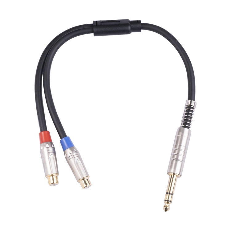 TC030YTR048-03 6.35mm Male to Dual RCA Female Bifurcated Audio Cable, Length: 30cm - Aux Cable by buy2fix | Online Shopping UK | buy2fix