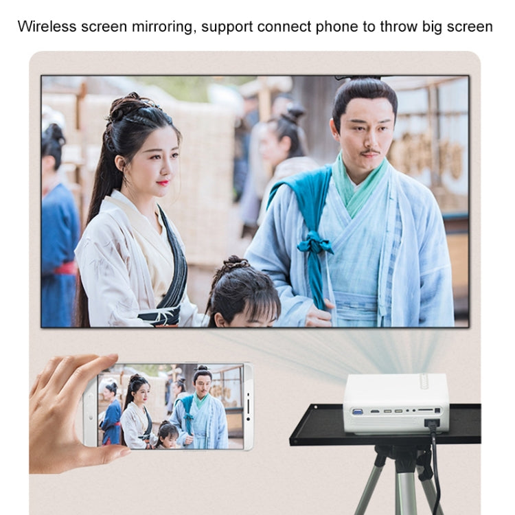 YG530 LED Small 1080P Wireless Screen Mirroring Projector, Power Plug:AU Plug(White) - Consumer Electronics by buy2fix | Online Shopping UK | buy2fix