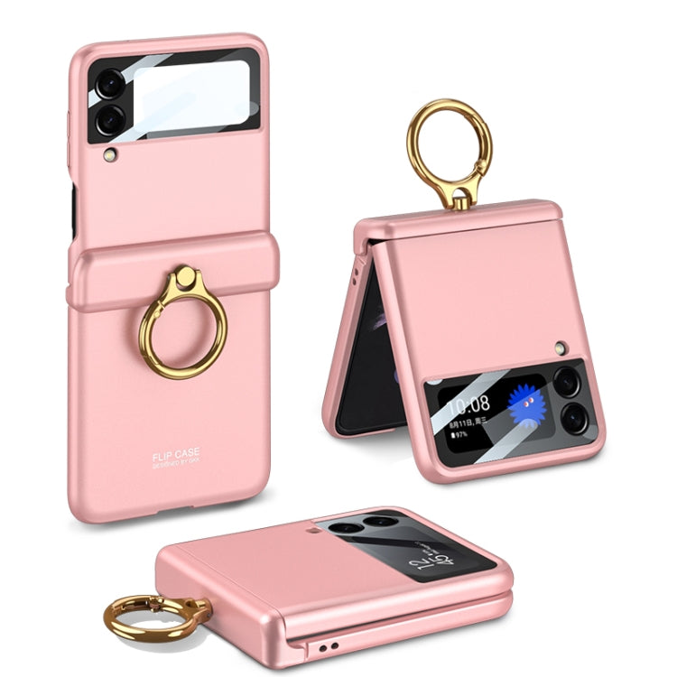 For Samsung Galaxy Z Flip3 5G GKK Magnetic Hinged Flip Case with Ring Holder(Pink) - Galaxy Phone Cases by GKK | Online Shopping UK | buy2fix