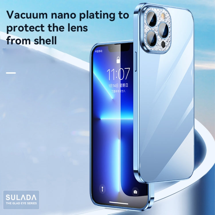 For iPhone 13 Pro Max SULADA Diamond Lens Protector Plated Frosted Case (Silver) - iPhone 13 Pro Max Cases by SULADA | Online Shopping UK | buy2fix