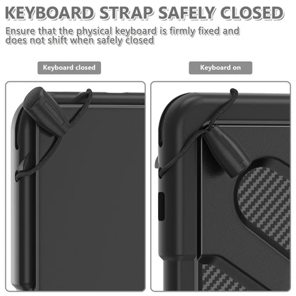 For Samsung Galaxy S8 Ultra / X900 Rotary Grab TPU + PC Tablet Case(Black) - Galaxy Tab S8 Ultra Cases by buy2fix | Online Shopping UK | buy2fix