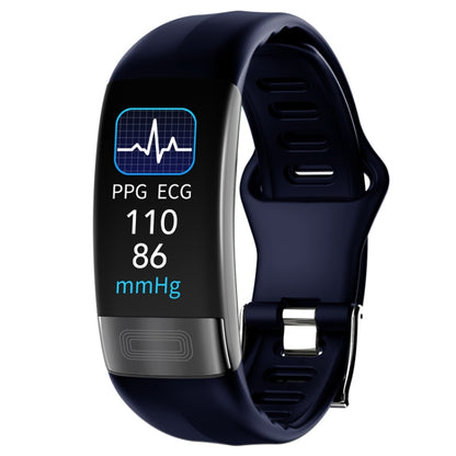 P11 Plus 0.96 inch Screen ECG+HRV Smart Health Bracelet, Support Body Temperature, Dynamic Heart Rate, ECG Monitoring, Blood Oxygen Monitor(Blue) - Smart Wear by buy2fix | Online Shopping UK | buy2fix