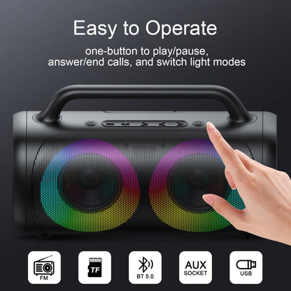 JOYROOM JR-MW02 40W Bluetooth Wireless Speaker with RGB Lights - Desktop Speaker by JOYROOM | Online Shopping UK | buy2fix